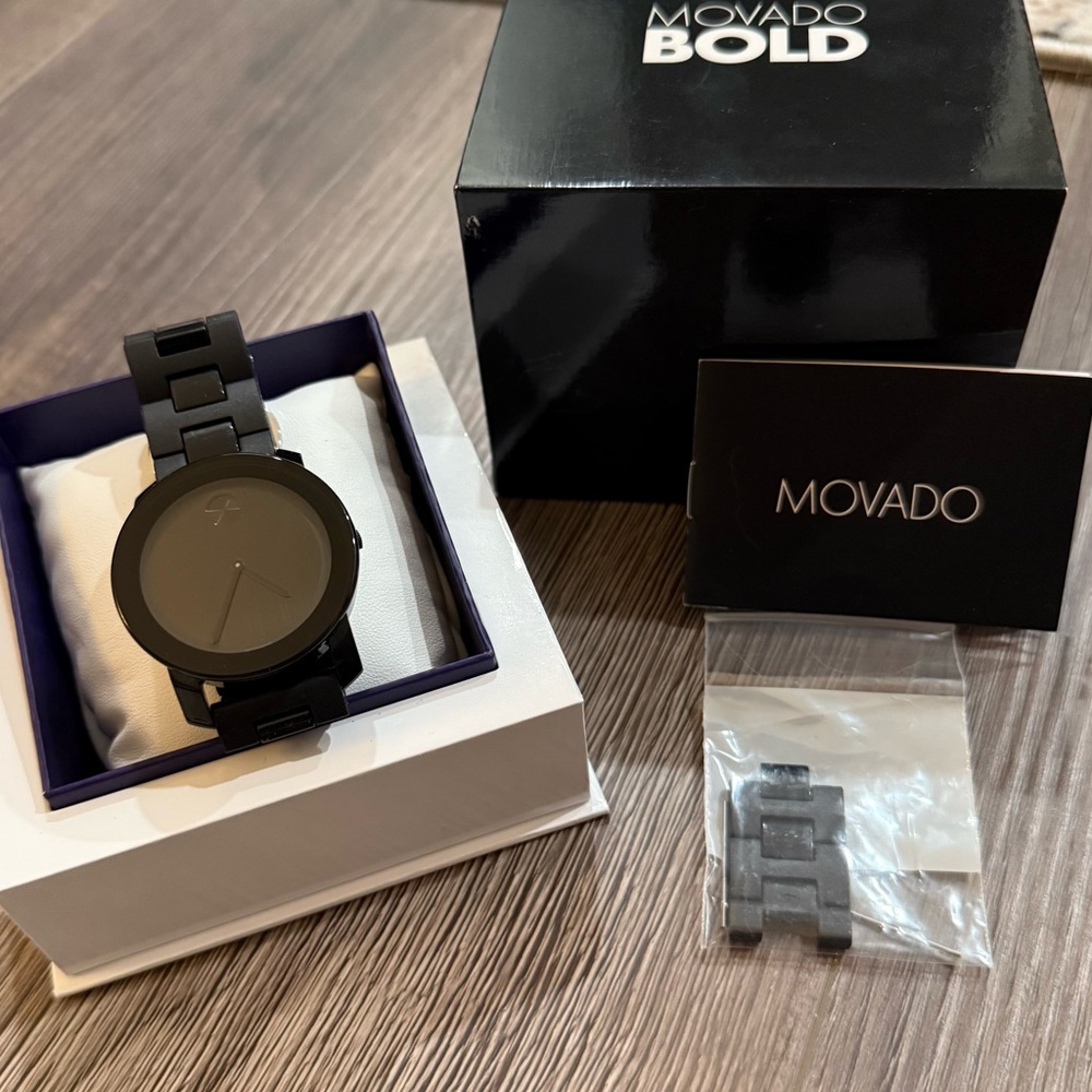 Movado Bold Matte Black Women's Watch